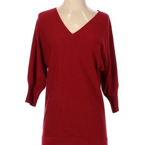 New York and Company Dolman Sleeve Red Sweater Size M